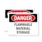 Signmission Flammable Material Storage Danger Sign, Plastic, 10in W x 7in L, 2PK OS-2PACK-DS-P-710-L-2351 - alternate 1